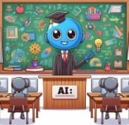 Robot teaching AI class