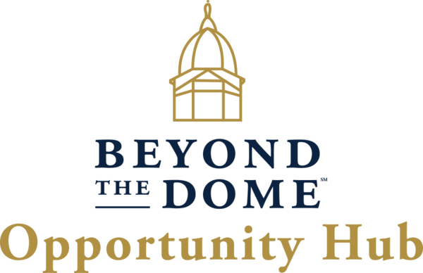 Beyond the Dome Opportunity Hub Logo, which includes an image of the Golden Dome