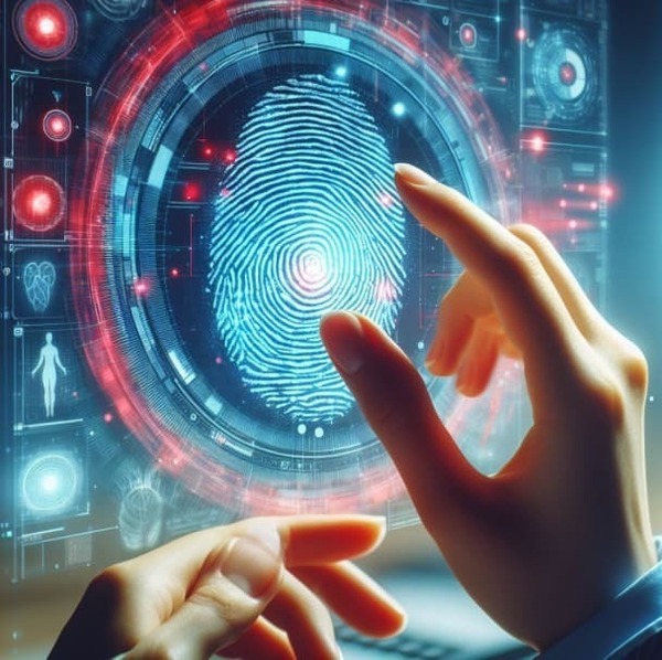 display of fingerprint